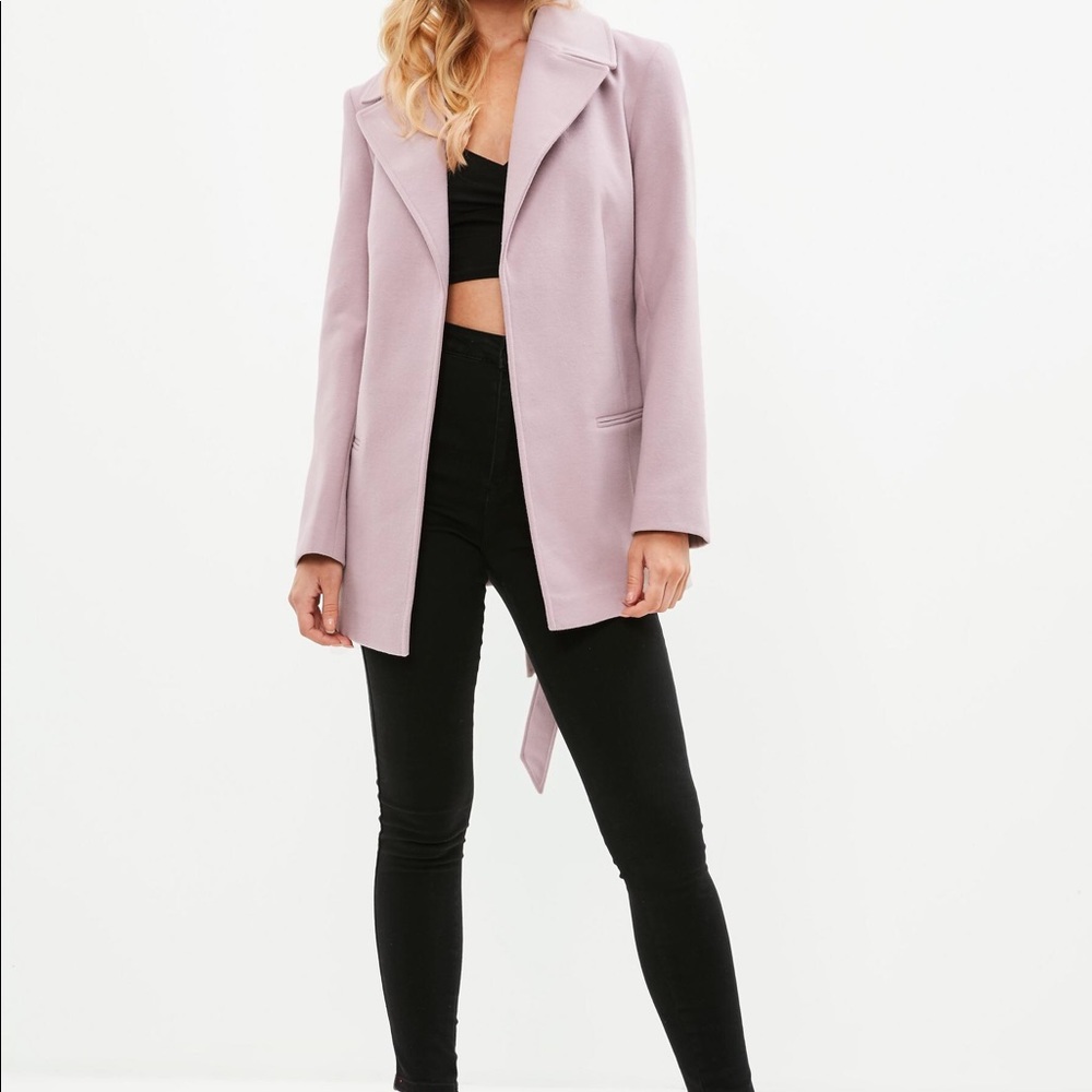 Missguided Pink Short Belted Trench Coat 🎀